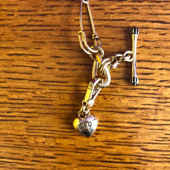 NWT Juicy Couture Safety Pin Charm Bracelet RARE - Picture 2 of 3